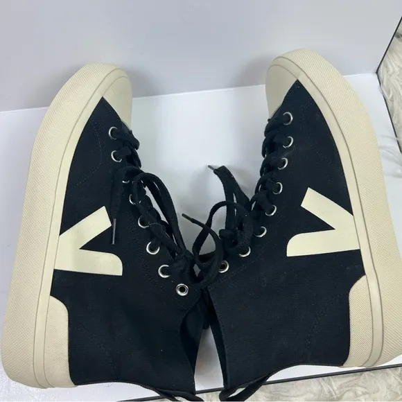 Veja Wata II Canvas men's black/pierre shoes old school high-top size Men's: 9