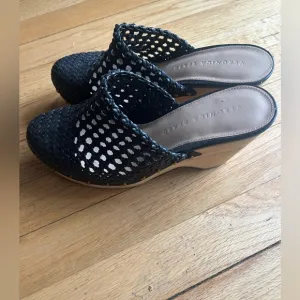 Veronica Beard Black Woven Women's Shoes