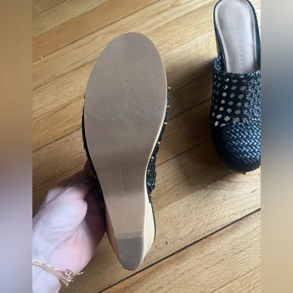 Veronica Beard Black Woven Women's Shoes