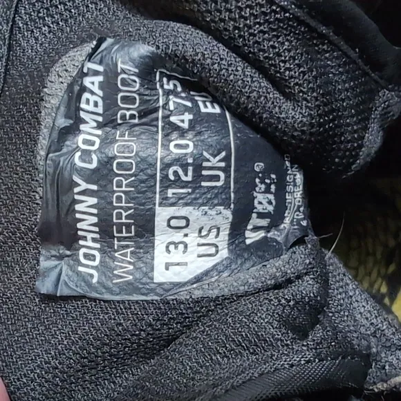 Viktos Johnny Combat Waterproof Boots Size 13.0 In Blackout 'Nightfjall'