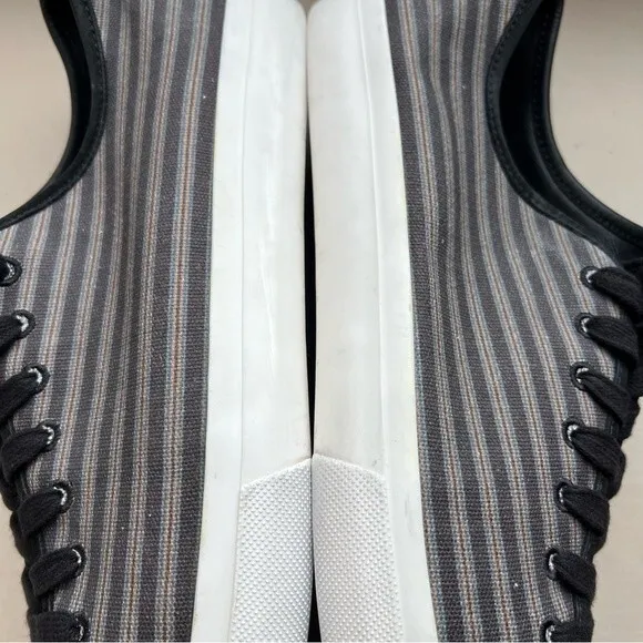 Vince Black &amp; Gray Canvas &amp; Suede Lace Up Sneaker Shoes Athleisure Men’s 11.5