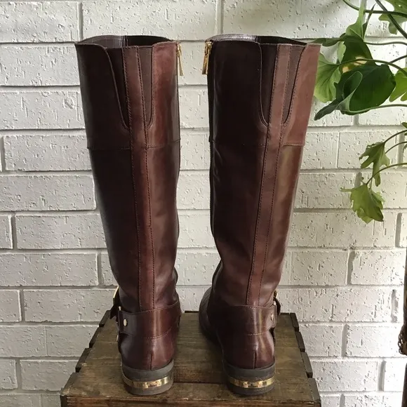 Vince Camuto Tall Brown Leather Riding Kallie Boot