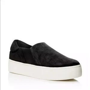 VINCE VELVET PLATFORM SNEAKERS