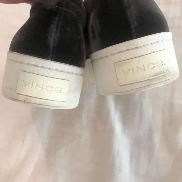 VINCE VELVET PLATFORM SNEAKERS