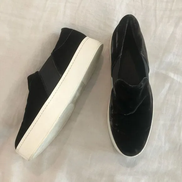 VINCE VELVET PLATFORM SNEAKERS