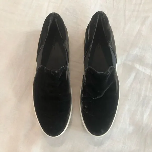 VINCE VELVET PLATFORM SNEAKERS