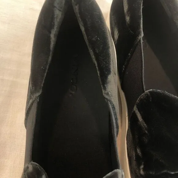VINCE VELVET PLATFORM SNEAKERS
