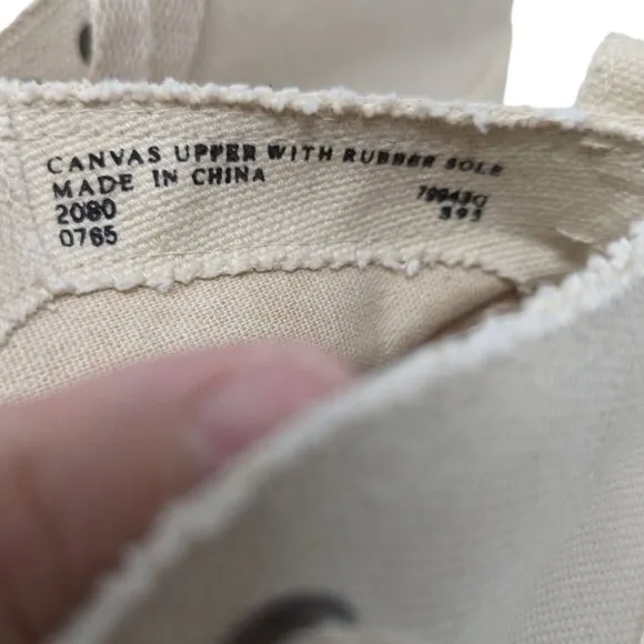 Vintage 1990s Y2K Landrover Thom Mcan Beige Cream Khaki Canvas Boots Shoes Sz 8