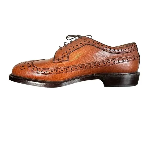 Vintage 70’s Lehigh Nettleton Shoes 10.5 E Wide Wingtip Steel Toe NOS USA New