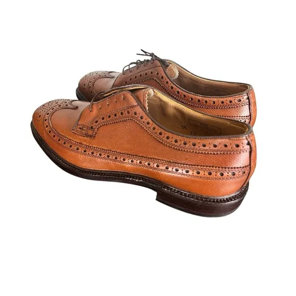 Vintage 70’s Lehigh Nettleton Shoes 10.5 E Wide Wingtip Steel Toe NOS USA New