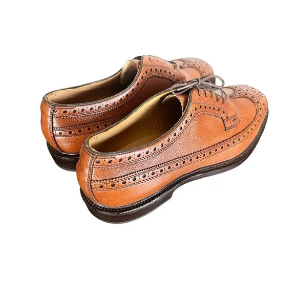 Vintage 70’s Lehigh Nettleton Shoes 10.5 E Wide Wingtip Steel Toe NOS USA New