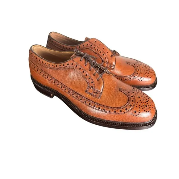 Vintage 70’s Lehigh Nettleton Shoes 10.5 E Wide Wingtip Steel Toe NOS USA New