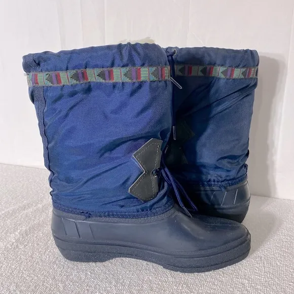 Vintage Baffin Navy Blue Insulated Winter Boots 9