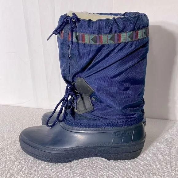 Vintage Baffin Navy Blue Insulated Winter Boots 9