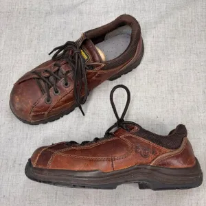 Vintage Dr. Martens Short Boots Brown Leather Lace Up Industrial Composite Toe