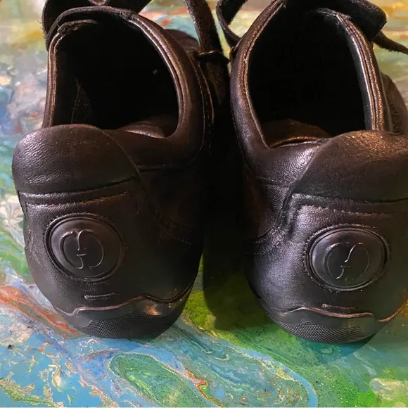 Vintage GUCCI Men's Black Leather Shoes SIZE 10 D