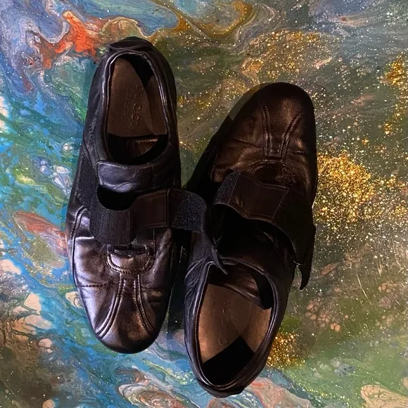 Vintage GUCCI Men's Black Leather Shoes SIZE 10 D