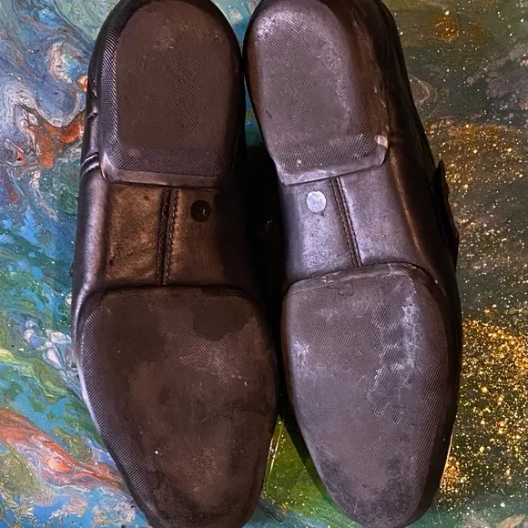 Vintage GUCCI Men's Black Leather Shoes SIZE 10 D
