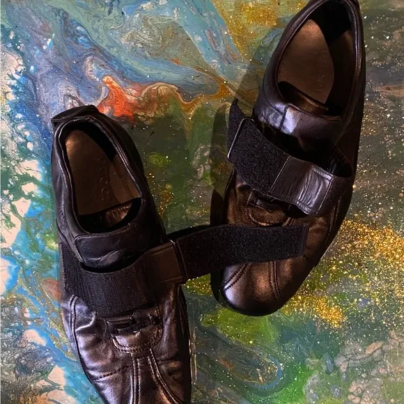 Vintage GUCCI Men's Black Leather Shoes SIZE 10 D