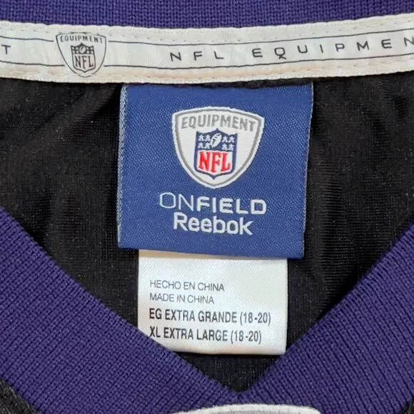 Vintage Y2K Reebok Onfield Ray Lewis Baltimore Ravens Jersey - Youth XL (18-20)