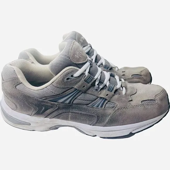 Vionic men’s walker gray suede lace up comfort shoes Sneakers size 12