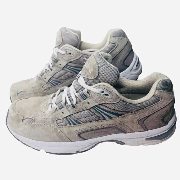 Vionic men’s walker gray suede lace up comfort shoes Sneakers size 12