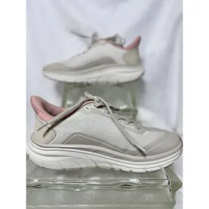 VIONIC WMAX SLIP ON CREAM/PINK MESH WATER-RESISTANT WALKING SHOES SZ 10M NWOT
