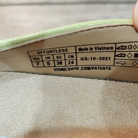 Vionic Womens Essence Effortless Backless slide Sneakers Pale Lime Green 7 mule