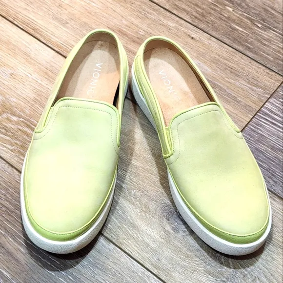 Vionic Womens Essence Effortless Backless slide Sneakers Pale Lime Green 7 mule
