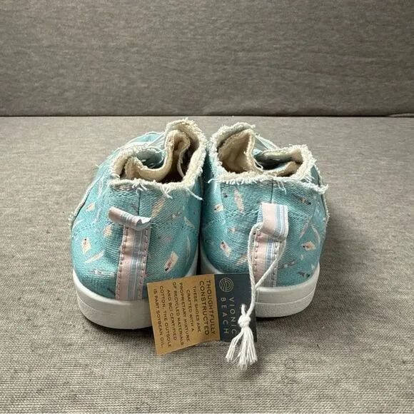 Vionic Beach Womens Pismo Blue Slip-On Sneakers Shoes Size 6.5