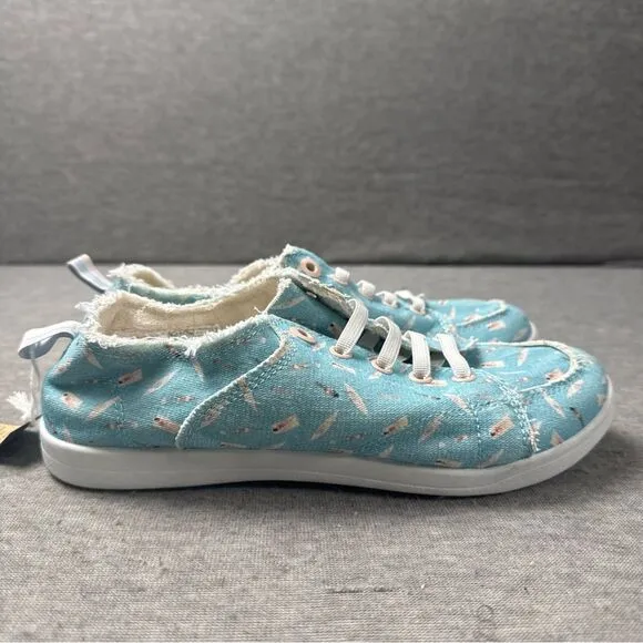 Vionic Beach Womens Pismo Blue Slip-On Sneakers Shoes Size 6.5