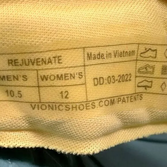 Vionic Rejuvenate Recovery Sandals Mens Size 10.5 Green White Comfort Cushioned‎