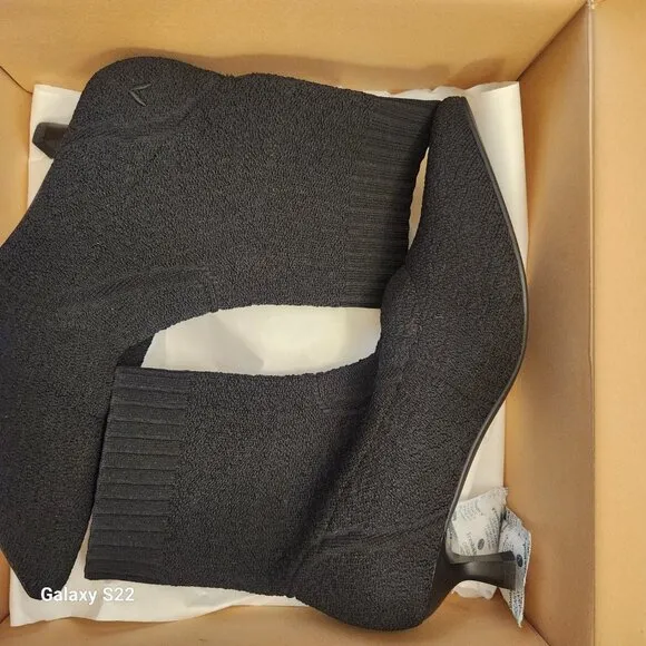Vivaia Black &quot;Sophia&quot; Jacquard stretch boots. NIB. Size: various