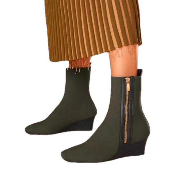 Vivaia Micaela Square-Toe Water-repellent Zipper Boots Size 41.5/10