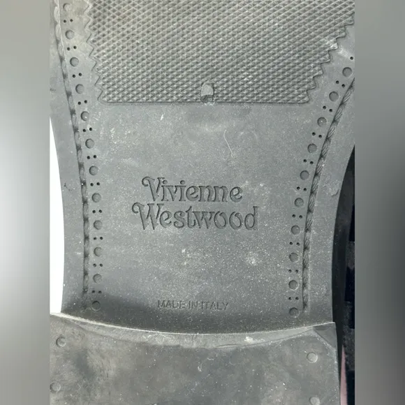 VIVIENNE WESTWOOD ANGLOMANIA Rubber Printed Brogues Size: 11 Made In italy