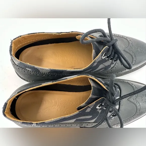 VIVIENNE WESTWOOD ANGLOMANIA Rubber Printed Brogues Size: 11 Made In italy