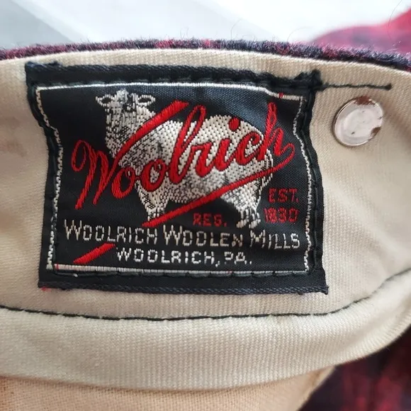 Vtg Woolrich Pants Mens 38 Red Buffalo Plaid Wool Hunting Lace Up Ankle Lumber