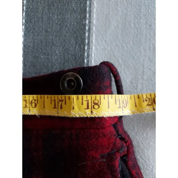Vtg Woolrich Pants Mens 38 Red Buffalo Plaid Wool Hunting Lace Up Ankle Lumber
