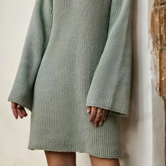 Warm Hug Turtleneck Sweater Dress