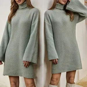 Warm Hug Turtleneck Sweater Dress