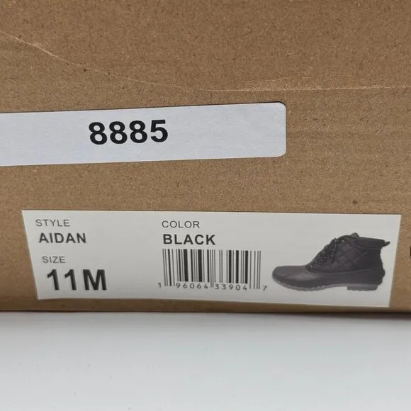 Weatherproof Vintage Aidan Quilted Black Duck Boots Thermolite Insulation 11 M