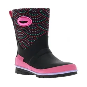 Western Chief Kid's Mod Dot Neoprene Waterproof Snow Boots Black Size 12 NEW