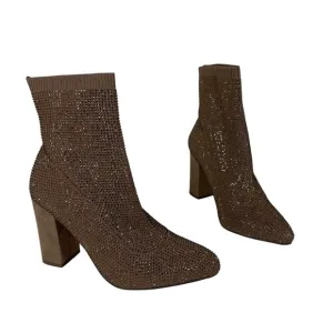 Wild Pair Baybe Bling Sock Booties Bronze Bling Size 6M