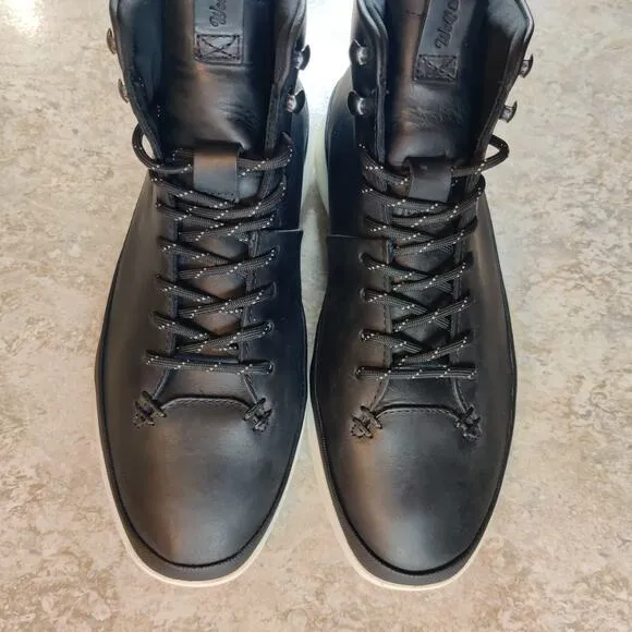 Wolf &amp; Shepherd Crossover Hiker Winterized Mens 8.5 Black Leather Boots * Clean.