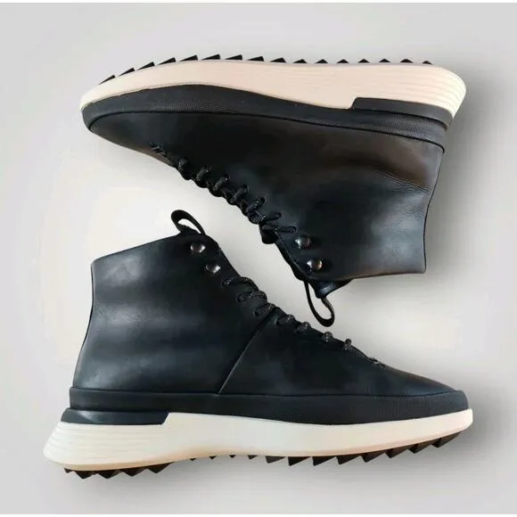 Wolf &amp; Shepherd Crossover Hiker Winterized Mens 8.5 Black Leather Boots * Clean.