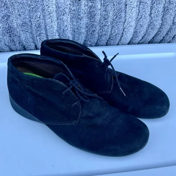 Wolky sneakers Artemis leather suede comfort shoes black size 11
