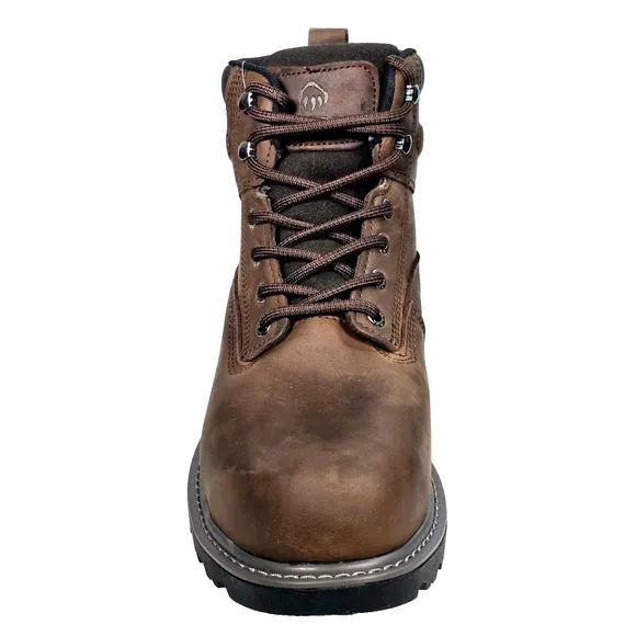 Wolverine Floorhand Mens Size 9EW Ins Steel-Toe 6&quot; Dark Brown Work Boots W221046