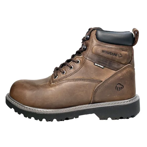Wolverine Floorhand Mens Size 9EW Ins Steel-Toe 6&quot; Dark Brown Work Boots W221046