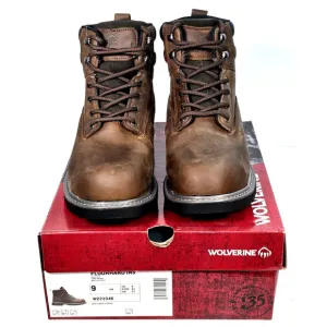 Wolverine Floorhand Mens Size 9EW Ins Steel-Toe 6&quot; Dark Brown Work Boots W221046