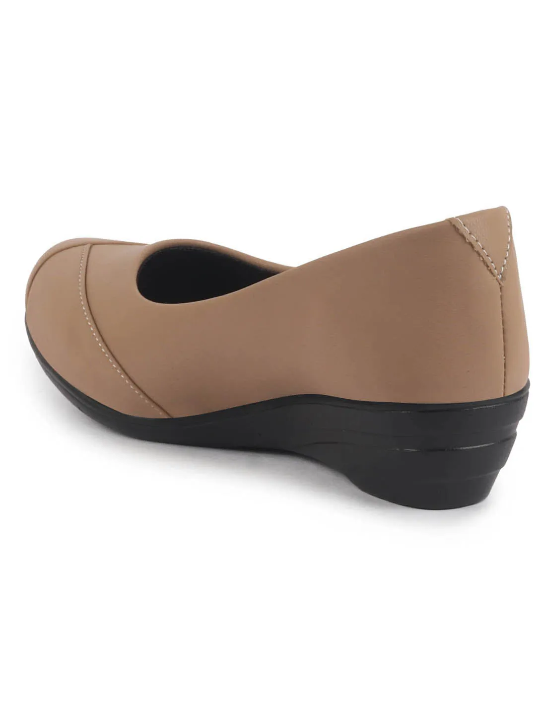 Women All Day Comfort Wedge Heel Slip On Ballerina Shoes Elegant Work Flats Office Formal Slip On Shoes